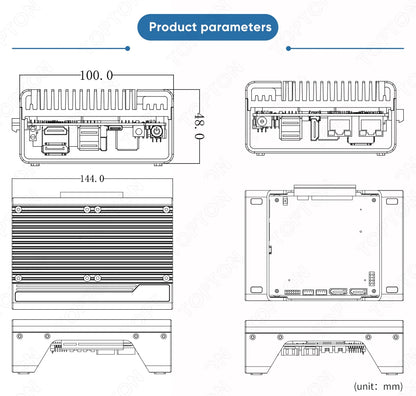 2024 Magic Multi-function Drawing /3D Printing/DIY/Soft Router Mini Pc 12th Gen Intel i3 N305 N100 Four Display 2*HDMI DP Type-C.
