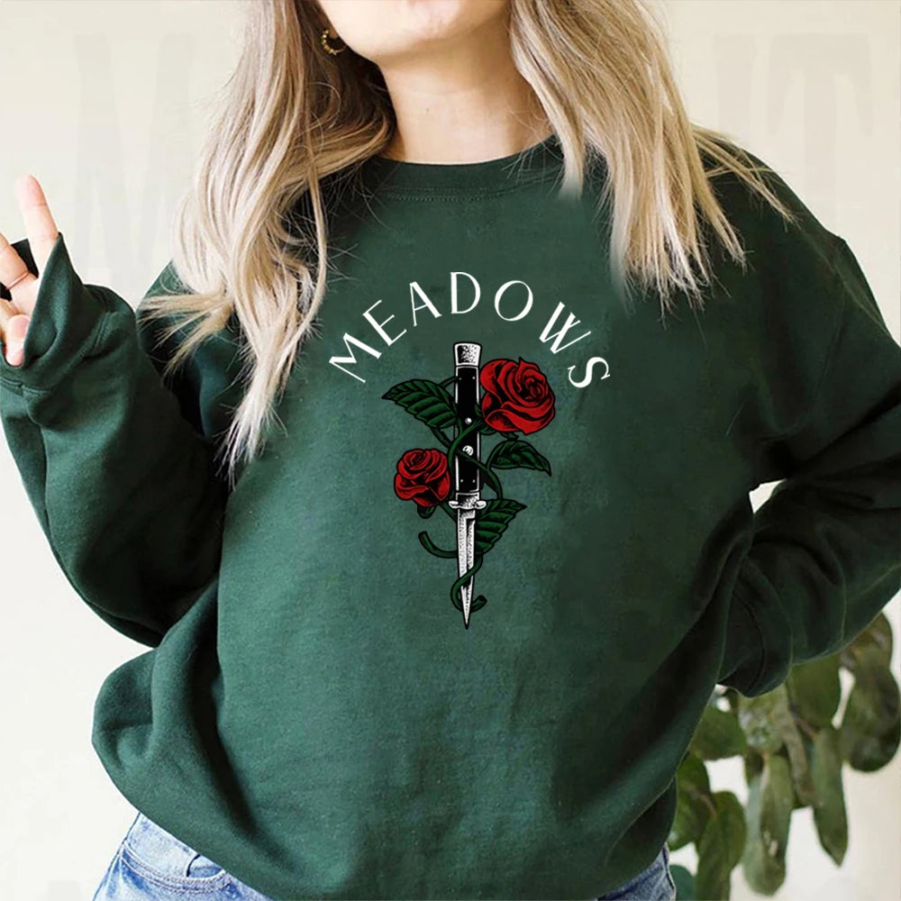 Zade Meadows Sweatshirt Run Little Mouse Hoodie Haunting Adeline Sweater Retro Dark Romance Jumper Unisex Book Lover Sweatshirts.
