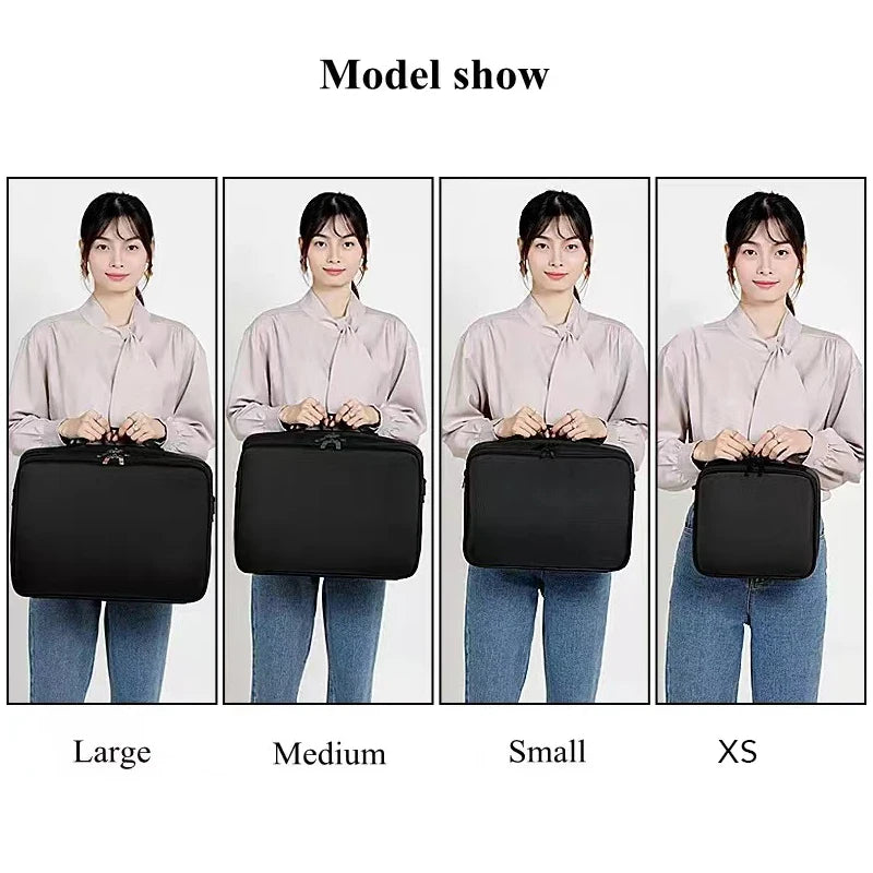 New Oxford Cloth Makeup Bag For Women Waterproof Large Capacity  Travel Cosmetic Case.
