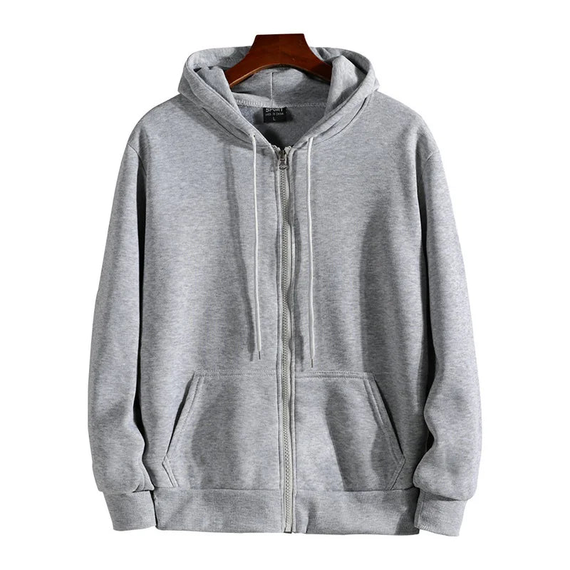 Reiß verschluss Hoodies Herbst Winter Herren neue Langarm Kapuze Sweatshirt Mode lässig männliche Outfit Sportswear Loose Fit Kleidung.