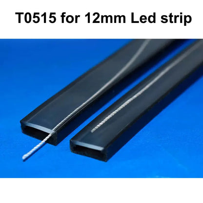 LED Silicone Neon Tube T0511 T0513 T0515 T0308 Flexible Protection Cover Transparent Matte Black Milky For 6-12mm WS2812  Strip.
