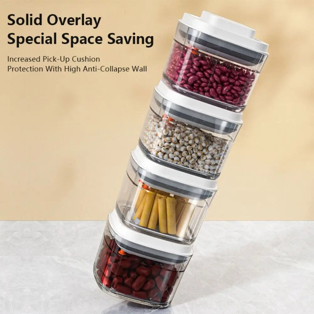 New Sealed Food Container Transparent with Lid Milk Powder Container Keep Fresh Press Type Noodle Storage Box Storage Container.