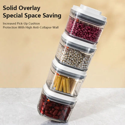 New Sealed Food Container Transparent with Lid Milk Powder Container Keep Fresh Press Type Noodle Storage Box Storage Container.