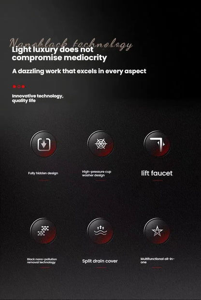 Household Small Hidden Kitchen Sink Stainless Steel Bar Wash Vegetable Basin With Cover Plate and Cup Washer Mini Single Slot