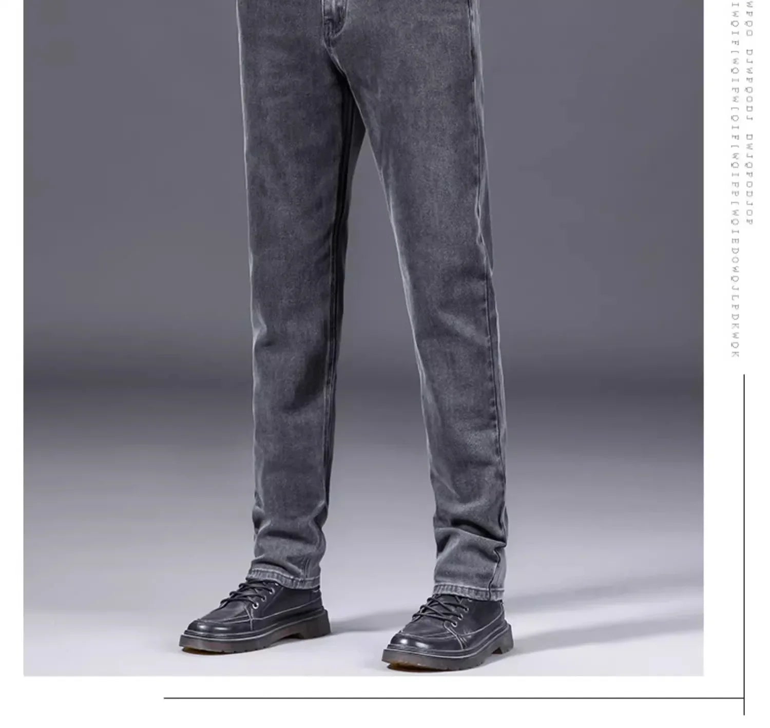High-End Fashionable Men's Straight Leg Casual Jeans Trendy Loose Fit Autumn Winter New Arrival Versatile Long Trousers.