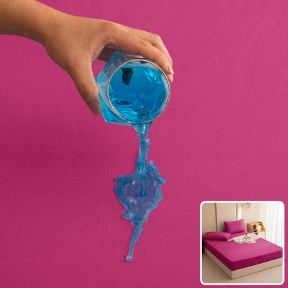 Safe Waterproof Mattress Cover Soft Comfortable Breathable Bed Cover With Elastic Band Fit Machine Washable Single Double Size.