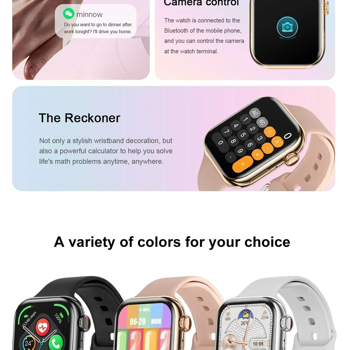 2025 New Original For Apple Watch Series 10 Women SmartWatch GPS Track Bluetooth Call NFC IP68 Waterproof Compass Men SmartWatch
