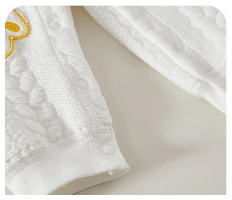 Somenie Neugeborenen Baby Body Baumwolle Niedlich Gedruckt Jungen Mädchen Strampler Warmes Zuhause Krabbeln Anzug Für Vier Jahreszeiten 3-6-9M.