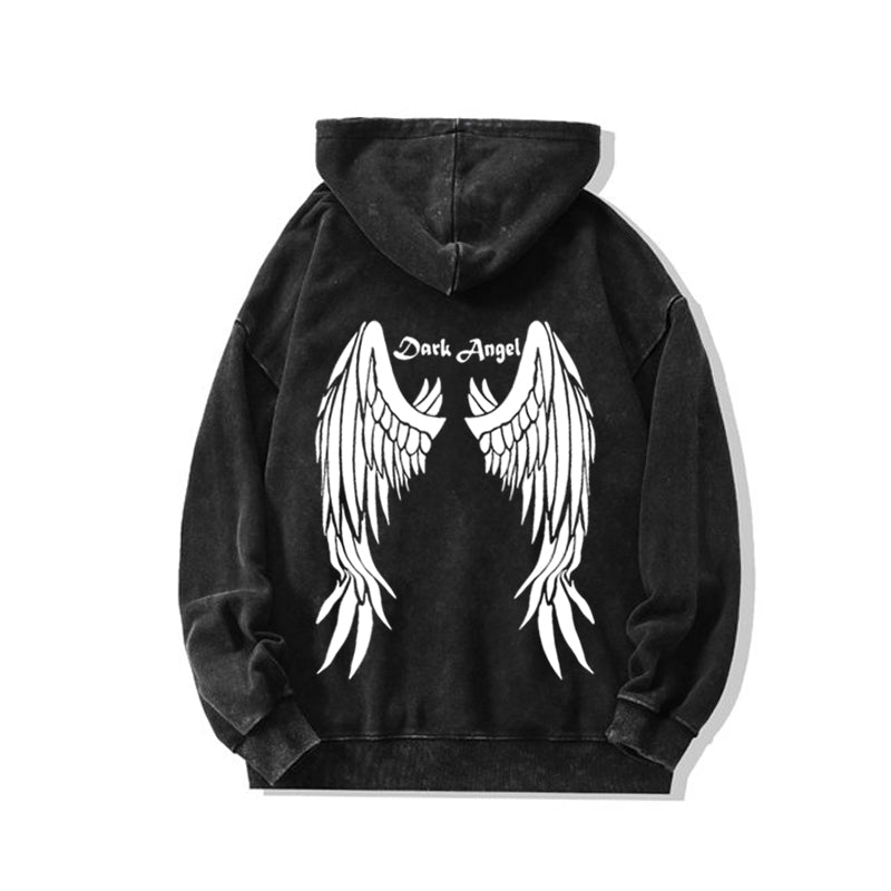 Blessyuki Herbst Winter Gothic Streetwear Print Hoodies Frauen neue lässige Retro gewaschen Plus Size Pullover weibliche Baumwolle Top.