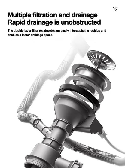 Extra Thick 5.0mm Kitchen 304 Sink, Whale Sink, Stainless Steel Large Single Sink, Waterfall Sink, Thickened Dish Sink