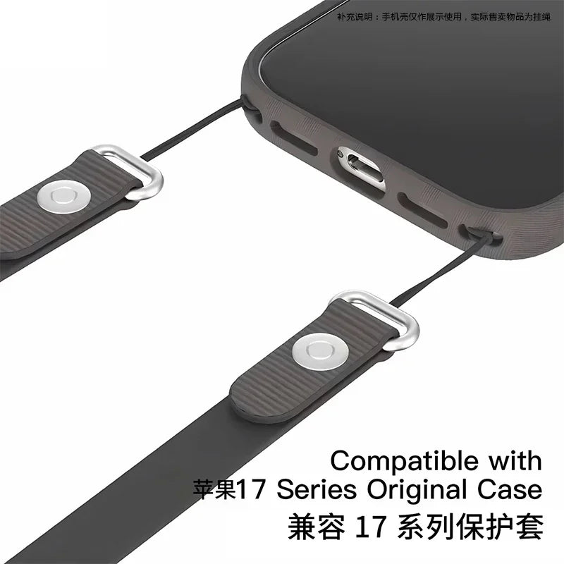 High End Official Magnetic Woven Strap for Orginal Iphone 17 Pro Max 17 Air Phone Crossbody Lanyard Anti-loss Apple Strap.