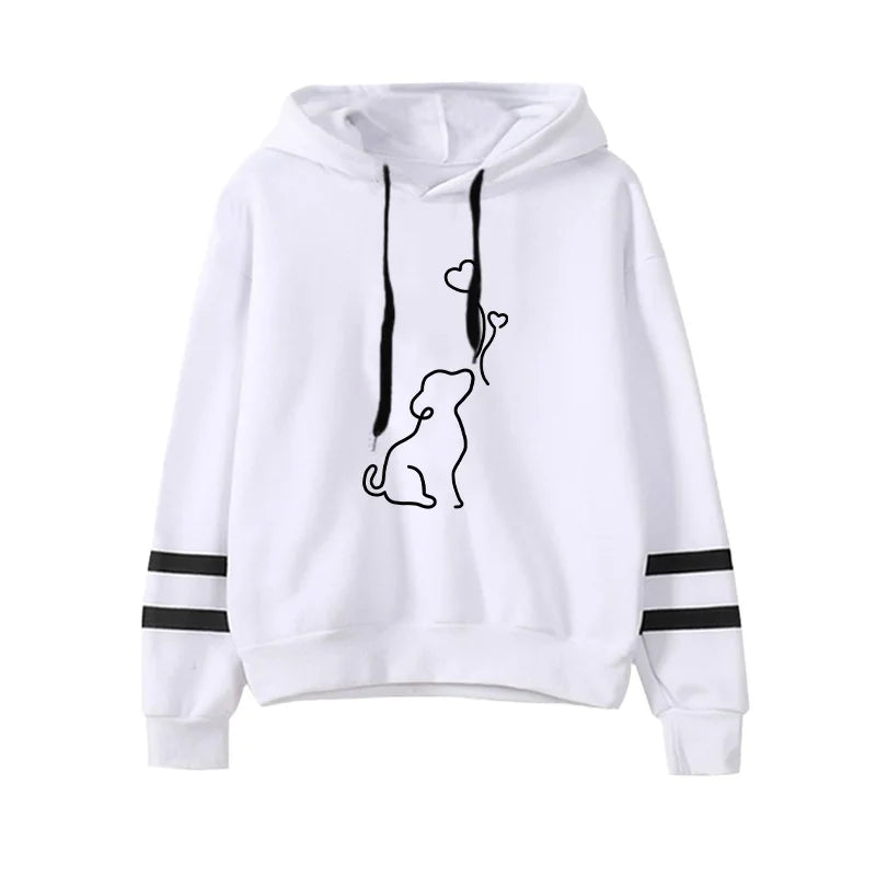 Simplicity Autumn Winter Versatile Pullovers Hot Sale Hoodies Stripe Women Sweatshirts Style Fashion Casual Sports Daily Quality.