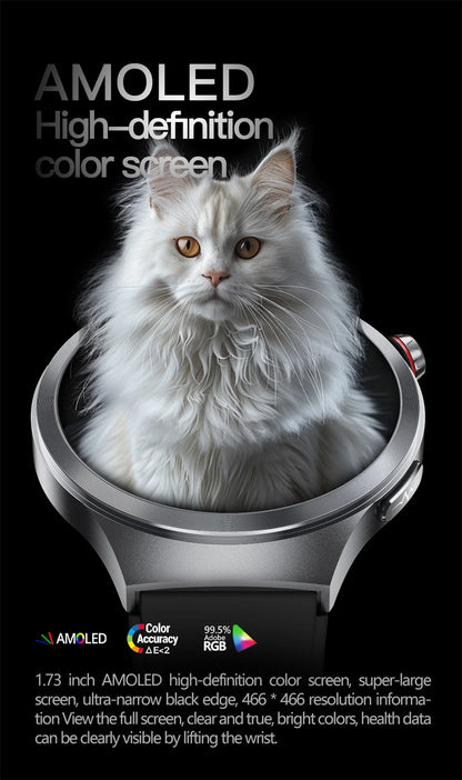 2025 New For HUAWEI Uric Acid Blood Pressure Blood oxygen Body Analysis Smart Watch ECG+PPG Clock Bluetooth call Smart watch Men.