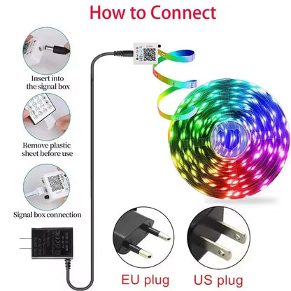 Dc 24V RGB Led Streifen Licht 5M 10M 15M 20M 30M 40M Led Zimmer Licht Mit App Steuerung Flexible Band Luces Band Für Raum Dekoration.