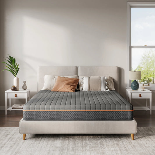 Vesgantti Memory Foam-Matratze, Grau, Dicke 16/18/26 cm, Gel-Memory-Schaum-Matratze, Zoned Support hält Sie ausgerichtet