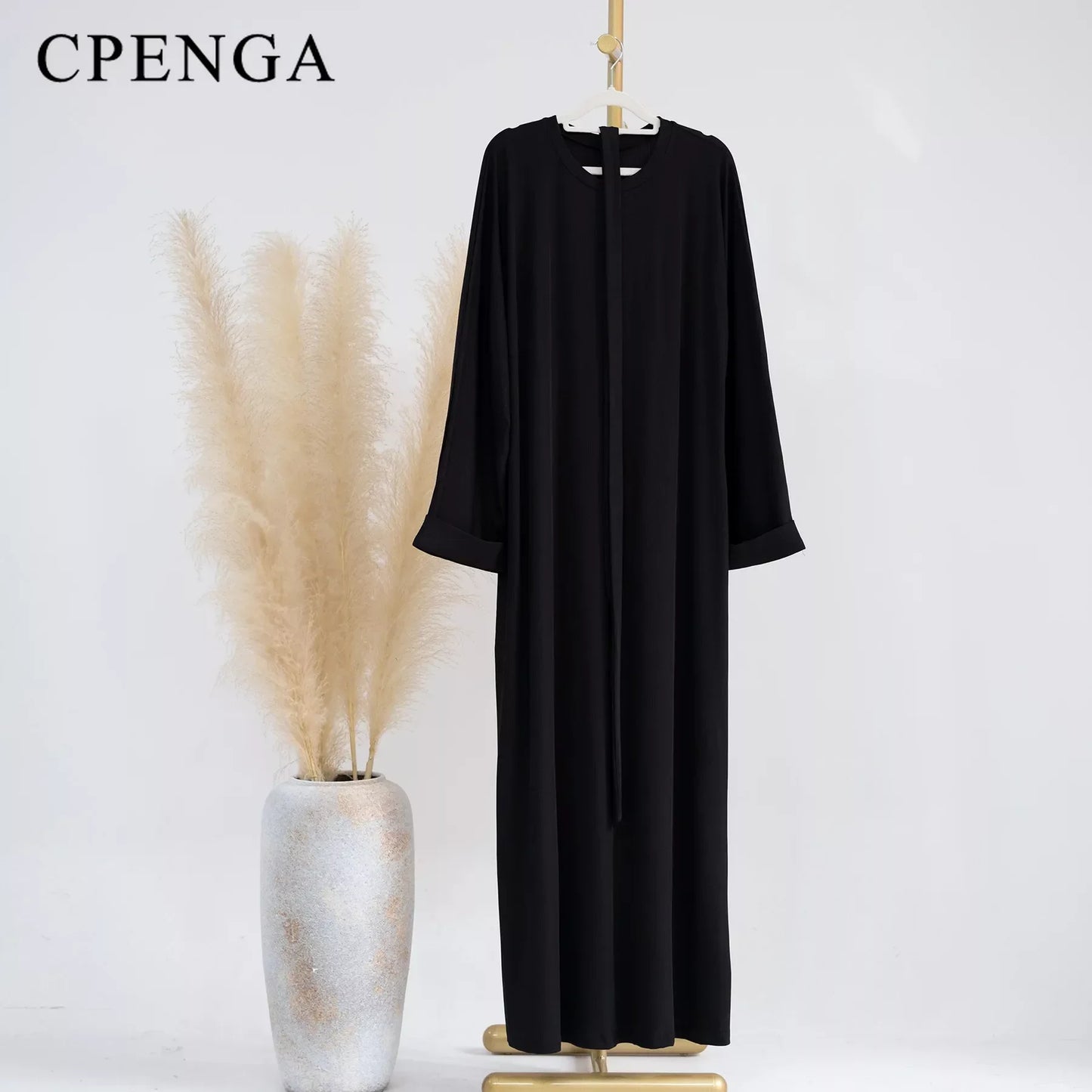 2023 Autumn Winter Knitted Dress Muslim Women Abaya Female Arabic Turkey Modest Dresses New Warm Long Robe Islam Clothing