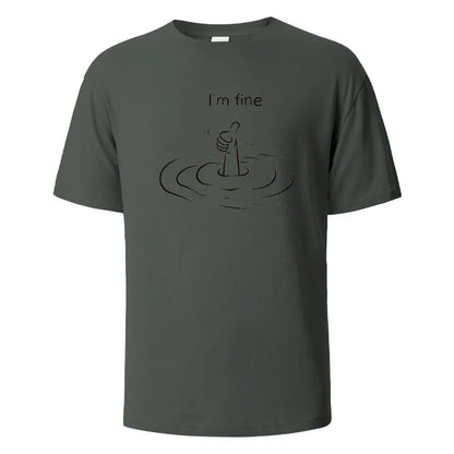 T'm Fine Print T-Shirt 100% Cotton Summer Tees For Men Women Oversize Casual Tops