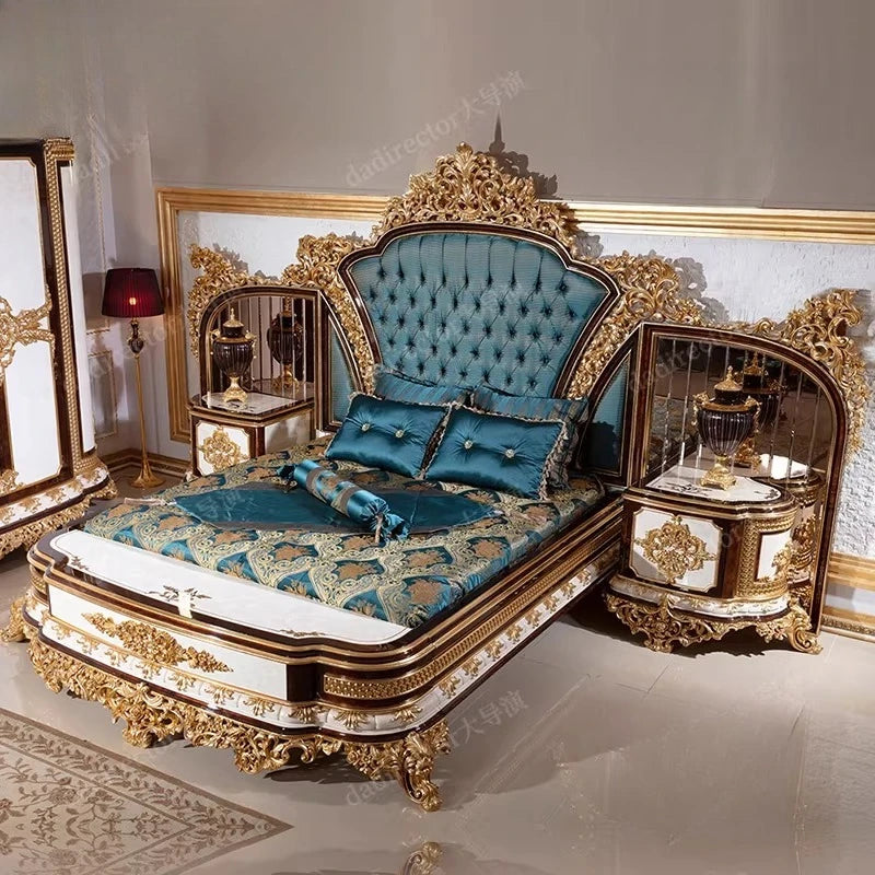 Europäische Prinzessin Bett Schlafen Ästhetik Hochzeit Hohe Qualität Erwachsene Ungewöhnliche Designer Bett Schlafzimmer Mode Muebles Möbel