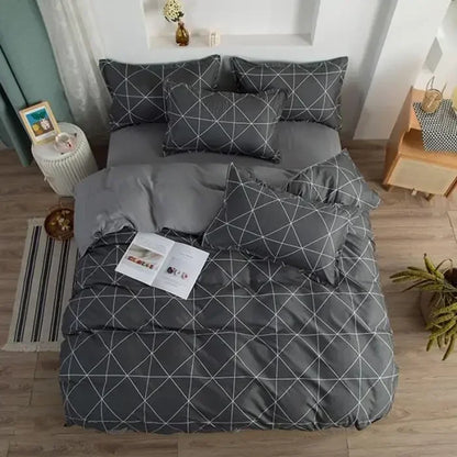 New Comfortable Soft Skin-friendly Cotton Aloe Vera Cotton Four-piece Set Active Cotton Bedding Sheet Quilt Cover