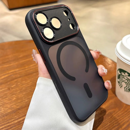 Original For Magsafe Magnetic Matte Phone Case For iPhone 14 15 16 17 Pro Max 17 Air Shockproof Armor Camera Protection Cover.