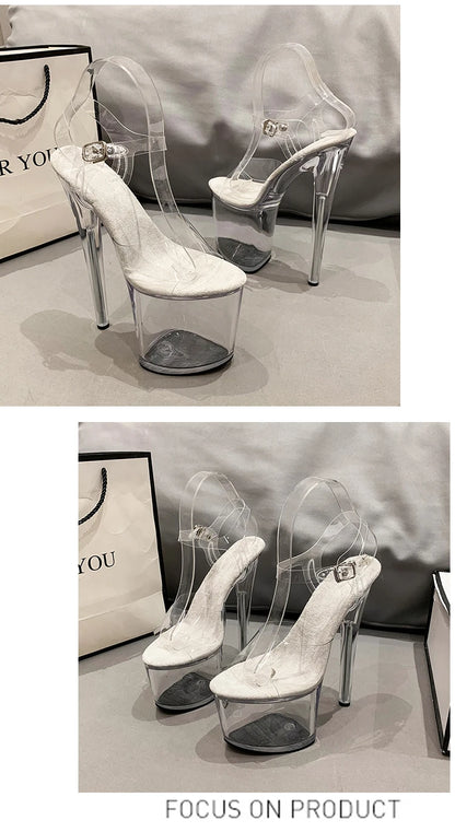 Platform sandals Girl shoes 20CM crystal Summer high heels ladies shoes on sale Pole Dance Pumps sandalias de mujer verano