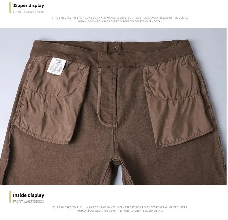 2024 herbst/Winter Neue männer Jeans Business Lose-Fit Gerade Bein Hohe Taille Baumwolle Casual Trendy hosen.