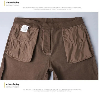 2024 herbst/Winter Neue männer Jeans Business Lose-Fit Gerade Bein Hohe Taille Baumwolle Casual Trendy hosen.