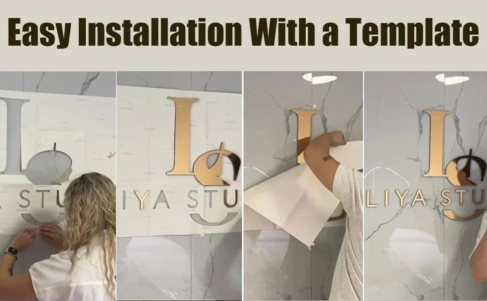 Personalized Large Business Sign Wall Mounted Acrylic 3D Logo Sign Custom Wall Art Beauty Salon Shop Bar Decor Home Decorations.