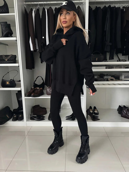 Women 2 Piece Set Hoddies Tracksuit Hooded Top & Pants Set Sweatshirts Suit Trouser Outfits Spring Jogging Sport Y2k Streetwear