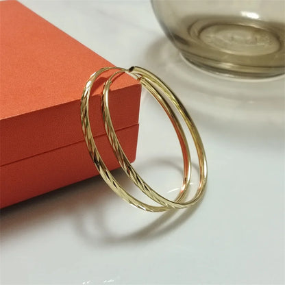 Senlissi - 925 Sterling Silver Hoop Earrings For Women 18K Gold Plated Jewelry Dazzling Women's Hoops Earrings Christmas Gifts