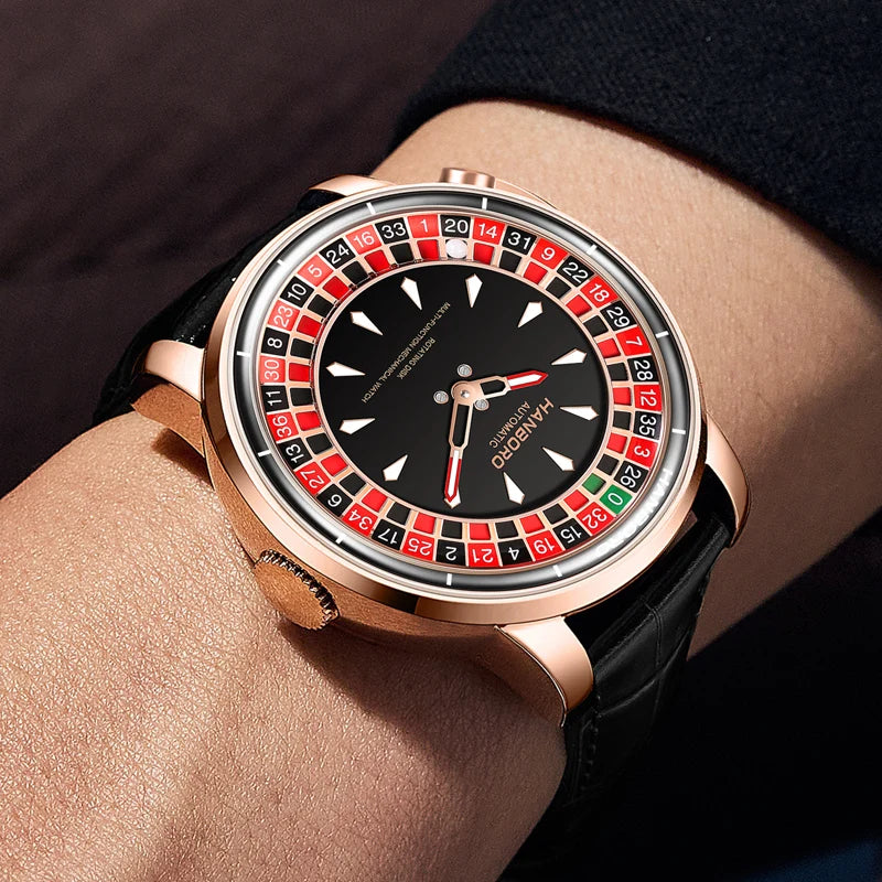 HANBORO men's fully automatic mechanical watch, roulette wheel, roulette wheel, men's watch 1001.