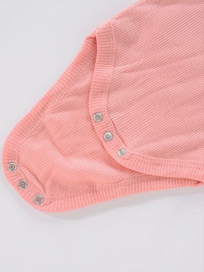 4PCS Neugeborenen Strampler Kurzarm Rundhals Cartoon Tier Blumen Drucken Body Onesies Für Baby Jungen Und Mädchen Kleidung