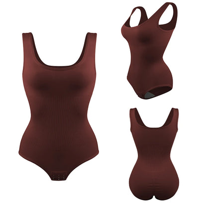 Bodysuit Women Shapewear Tummy Control Butt Lifter Body Shaper Smooth Invisible Under Dress Slimming Underwear Low Neck Jumpsuit