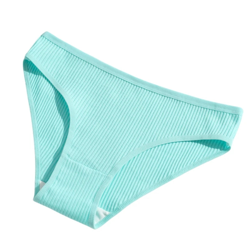 3Pcs/Set Cotton Panties Women Low Waist Underwear Seamless Briefs Solid Color Sports Breathable Underpants Female Lingerie.