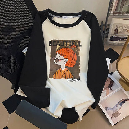 170kg Plus Size Damen Büste Herbst lässig Mode bedruckt Sweatshirt lose Langarm Top 6xl 7xl 8xl 9xl 10xl 11xl