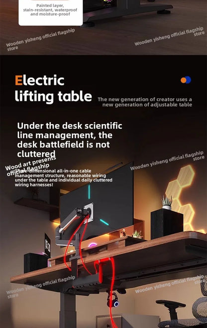 Elektrischer höhenverstellbarer intelligenter Stehschreibtisch, Computer-Workstation, Heimbüro, Gaming-Tisch, Arbeitszimmer, Schreibtisch, Desktop-Computer