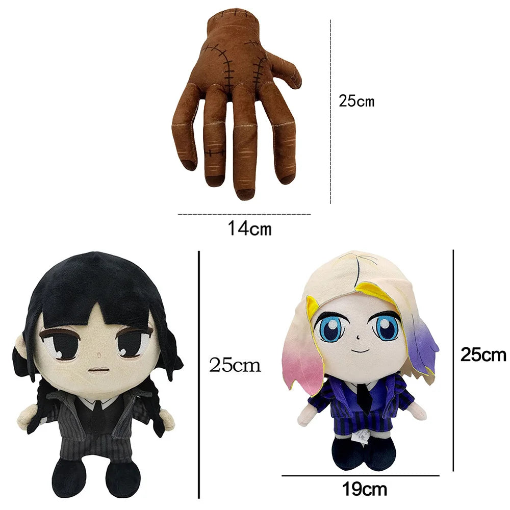 25cm Wednesday Plush Toys Kawaii Tv Series 2023 Cute Soft Stuffed Cartoon Dolls For Kid Birthday Birthday Gift.