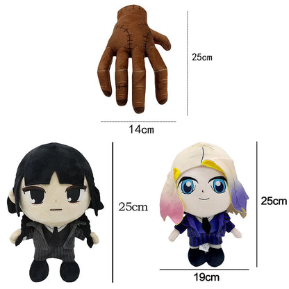 25cm Wednesday Plush Toys Kawaii Tv Series 2023 Cute Soft Stuffed Cartoon Dolls For Kid Birthday Birthday Gift.