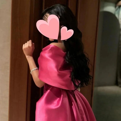 Cathy Rose Rote Schleife Schal aus der Schulter Vestidos de Noche Meerjungfrau Perlen Partykleider bodenlanges maßgeschneidertes Abendkleid.