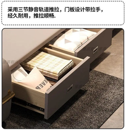 Kopfteil-Aufbewahrungsbetten, gepolstert, minimalistische Doppelbett-Schlafbetten, luxuriös, einzigartig, Muebles Para Dormitorio, Möbelzubehör