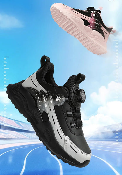 Fashion Children Shoes Boy Sneaker Non-slip School Casual Walking Shoes Leather Tennis Sport Shoes for Kids Girls 5 To 16 Years.