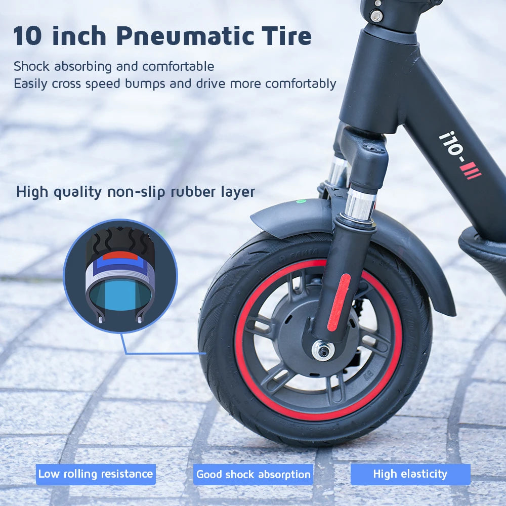 iScooter i10 Foldable Adult Electric Scooter E-Scooter 40 KM/H Electric Kick Scooter 650W Skateboards 36V 15Ah Kickboard.