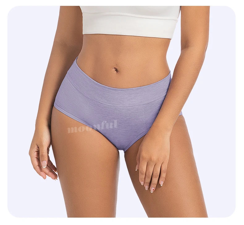 Menstrual Panties Woman Super Absorbent Menstrual Panties High Waist Bamboo Fiber Leakproof Menstruation Period Underwear Girl.