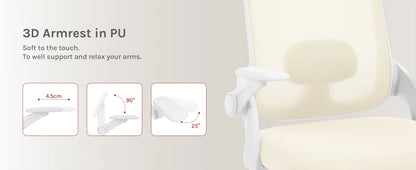 WOLTU Ergonomischer Netz-Bürostuhl, anhebbarer Gaming-Stuhl mit Kopfstütze, verstellbare Lordosenstütze, drehbarer Computerstuhl mit hoher Rückenlehne