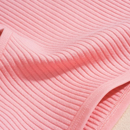 5PCS Women's Cotton Panties Sexy Low Waist Briefs Striped Underpants Female Comfortable Stretch Lingerie Ladies Soft Underwear