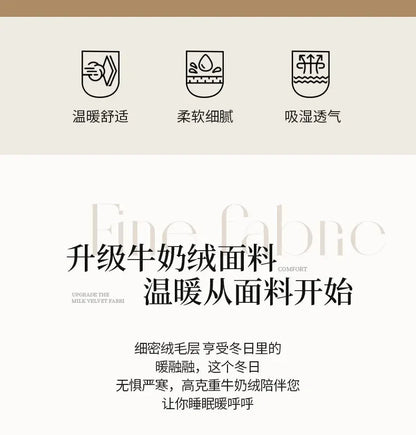 2024 new matte thin strip shell edge winter bed four-piece set milk fleece coral fleece thickened warm bed sheet quilt cover.