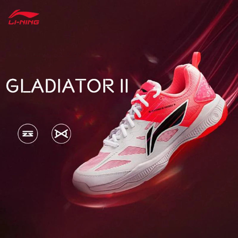 LI-NING GLADIATOR 2 Unisex stoßdämpfende, reboundende, atmungsaktive, weiche Badminton-Trainingsschuhe AYTV017.