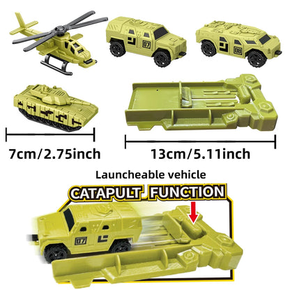 Navy and Army Marine Aircraft Carrier Fighter Military Model Land Armored Vehicle Tank Helicopter Toy Children's Boy Toy.