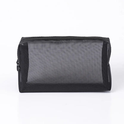 Women Mesh Cosmetic Bag Travel Storage Makeup Bag Organizer Female Make Up Pouch Portable Small Large Toiletry Beauty Case.