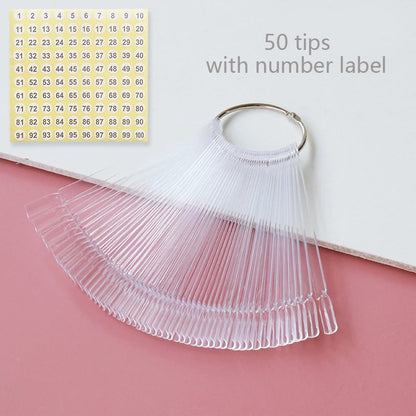 80/50/20pcs Nail Display Sticks Nail Swatch False Nail Tips Nail Gel Polish Practice Clear Display Board for Nail Art Tools